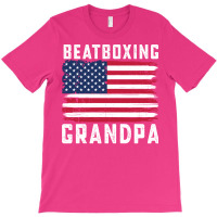 Beatboxing Grandpa American Flag July 4th Aestheti T-shirt | Artistshot