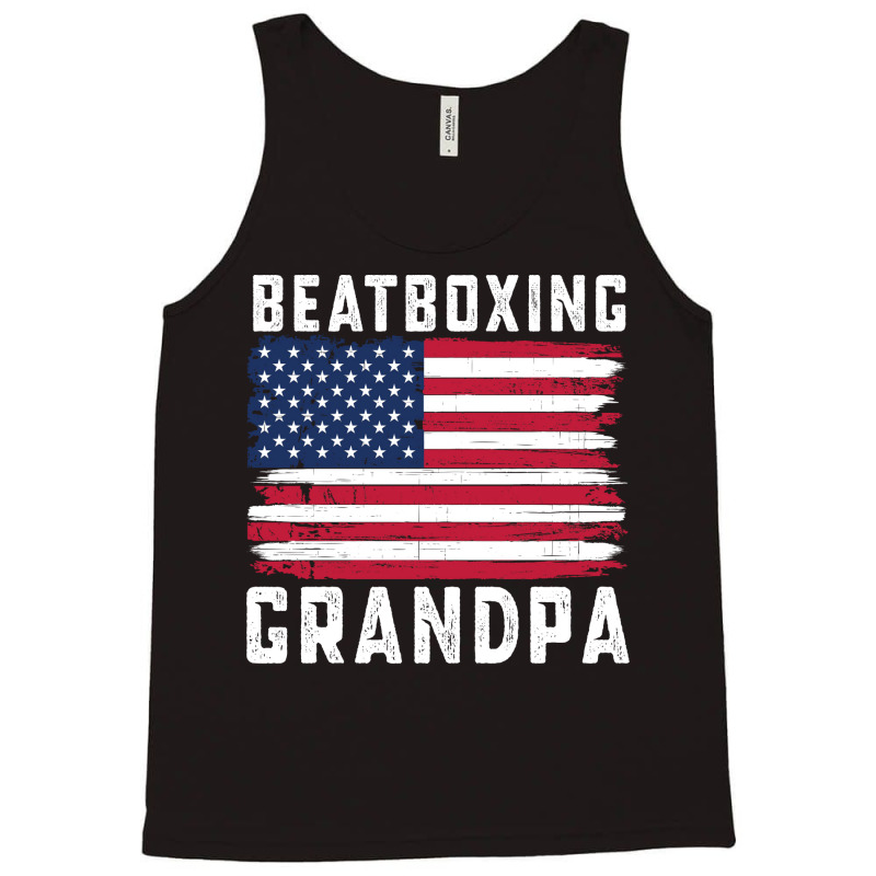 Beatboxing Grandpa American Flag July 4th Aestheti Tank Top | Artistshot