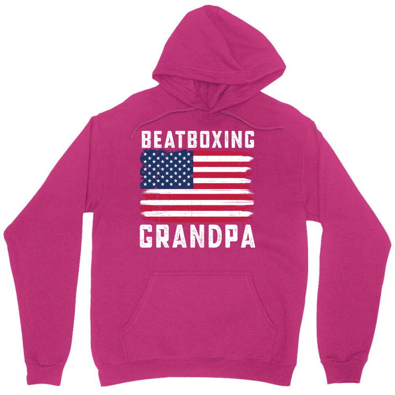 Beatboxing Grandpa American Flag July 4th Aestheti Unisex Hoodie | Artistshot