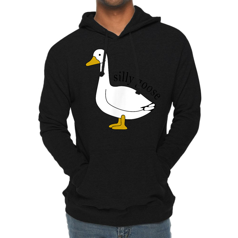 Silly Goose Funny Goose Meme Cute Goose Trendy Clo Lightweight Hoodie | Artistshot