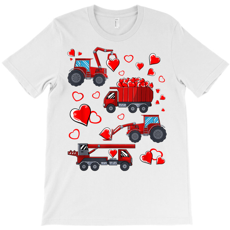 Heart Truck Excavator Forklift Valentines Day T Sh T-shirt | Artistshot