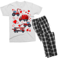 Heart Truck Excavator Forklift Valentines Day T Sh Men's T-shirt Pajama Set | Artistshot