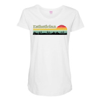 Esthetician Retro Sunset Skyline Design Maternity Scoop Neck T-shirt | Artistshot