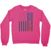 American Flag Cosmetology Cosmetoloist Girl Crewneck Sweatshirt | Artistshot