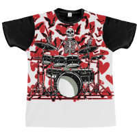 Skeleton Drummer Valentines Day Rock N Roll Drum M Graphic T-shirt | Artistshot