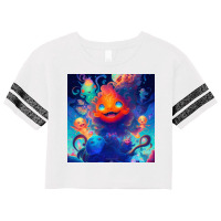 Fish With Blue Eyes Design Scorecard Crop Tee | Artistshot