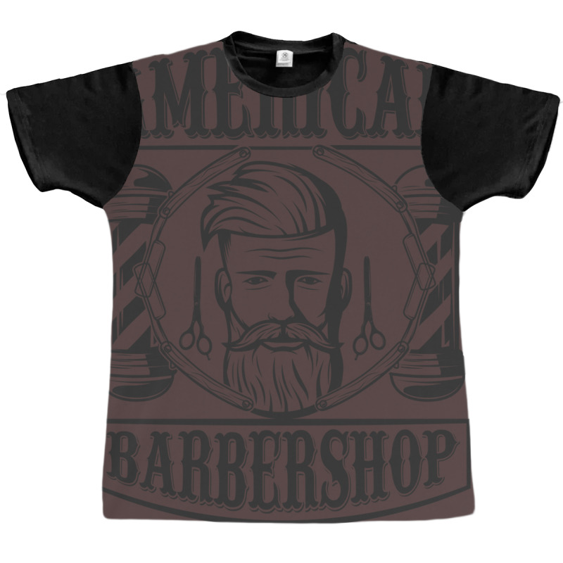 American Barbershop Graphic T-shirt | Artistshot