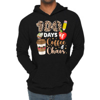 100 Days Of Coffee Chaos Shirt 100th Day Of School Lightweight Hoodie | Artistshot