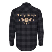 Esthetician Boho Colored Moon Phase Design Flannel Shirt | Artistshot