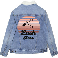 Gift Idea For Lash Artist Lash Boss Lash Tech Or L Unisex Sherpa-lined Denim Jacket | Artistshot