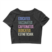 Esthetician Retro Vaccination Design Crop Top | Artistshot