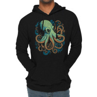 Beautiful Octopus Ocean Animal Lover Artistic Grap Lightweight Hoodie | Artistshot