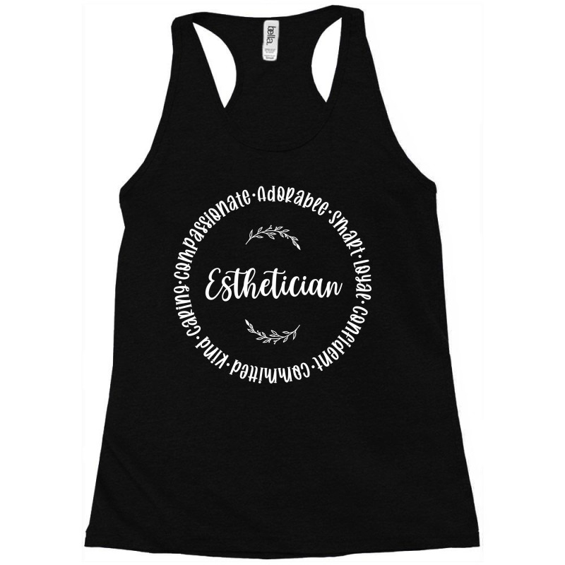 Esthetician Personality Traits Minimalistic Circul Racerback Tank by roatlykensb | Artistshot