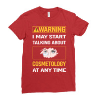 Funny Yellow Warning Cosmetology Cosmetoloist Cool Ladies Fitted T-shirt | Artistshot