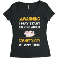 Funny Yellow Warning Cosmetology Cosmetoloist Cool Women's Triblend Scoop T-shirt | Artistshot