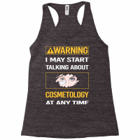 Funny Yellow Warning Cosmetology Cosmetoloist Cool Racerback Tank | Artistshot