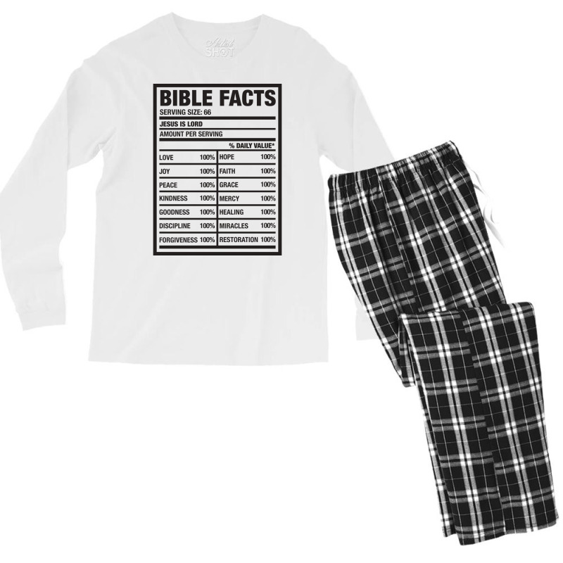 Bible Facts Cool Men's Long Sleeve Pajama Set by labineskatesr | Artistshot