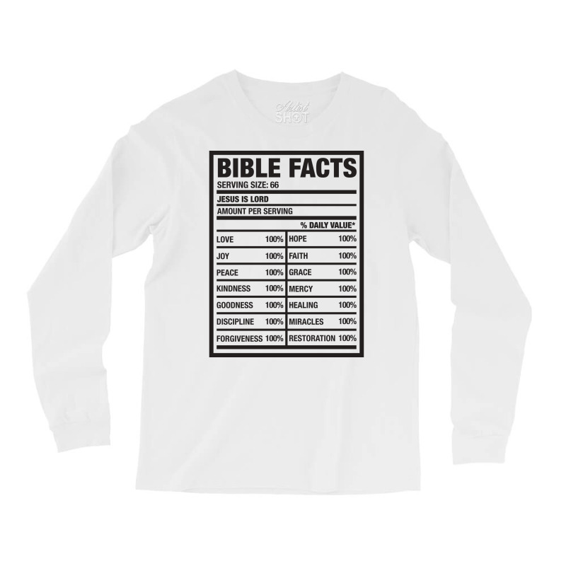 Bible Facts Cool Long Sleeve Shirts by labineskatesr | Artistshot