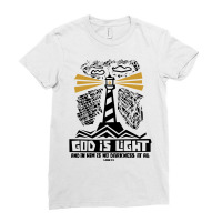 Bible Art God Is Light Music Ladies Fitted T-shirt | Artistshot