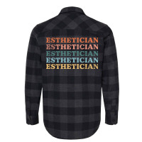 Esthetician Repeat Text Design Flannel Shirt | Artistshot