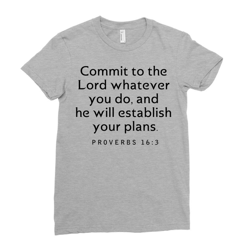 Commit To The Lord Funny Ladies Fitted T-Shirt by sarkinpopocan | Artistshot