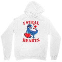 Valentines Day Dinosaur I Steal Hearts Tshirt Gift Unisex Hoodie | Artistshot