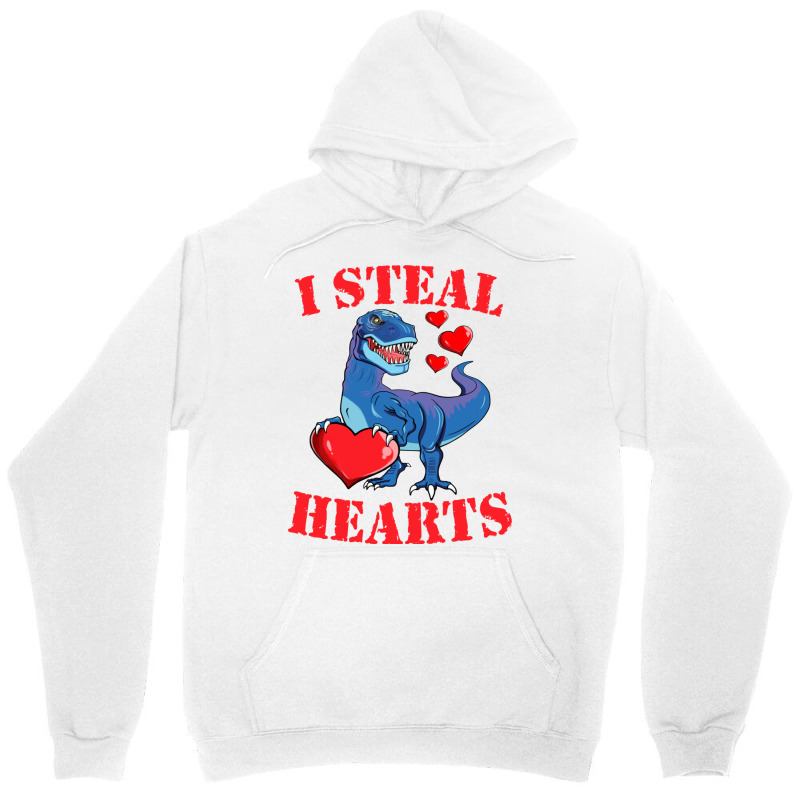 Valentines Day Dinosaur I Steal Hearts Tshirt Gift Unisex Hoodie | Artistshot