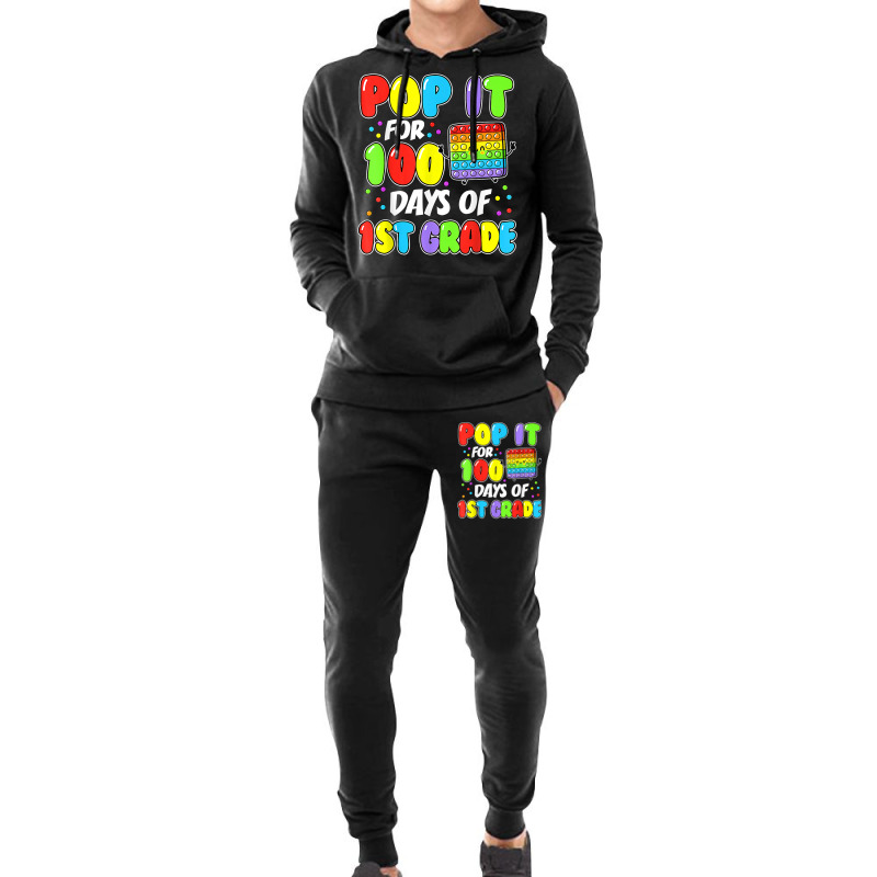 Kids Kids 100th Day Of School Pop It 100 Days Of 1 Hoodie & Jogger Set | Artistshot