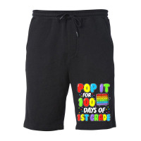 Kids Kids 100th Day Of School Pop It 100 Days Of 1 Fleece Short | Artistshot