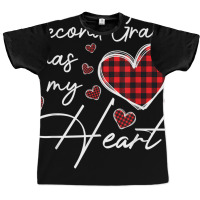 Second Grade Has My Heart Plaid Teacher Valentines Graphic T-shirt | Artistshot