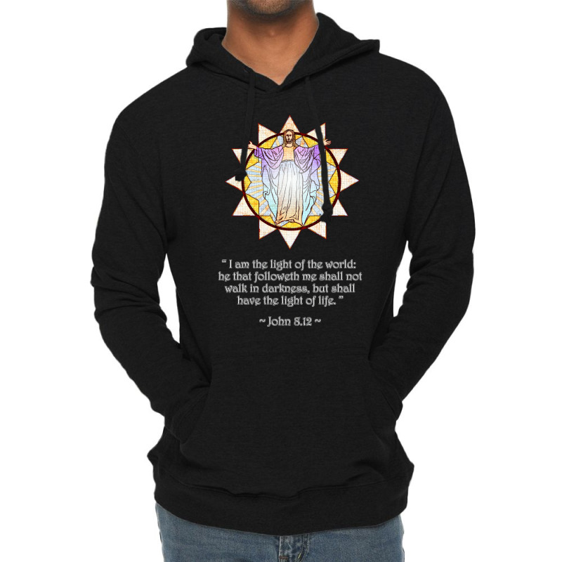 Christian Bible Verse John Lightweight Hoodie by burgiehakese | Artistshot