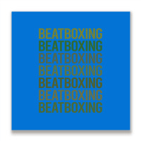 Green Text Beat Box Beatboxing Beatbox Trending Metal Print Square | Artistshot