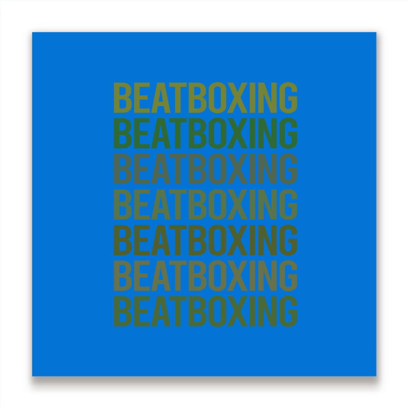 Green Text Beat Box Beatboxing Beatbox Trending Metal Print Square | Artistshot