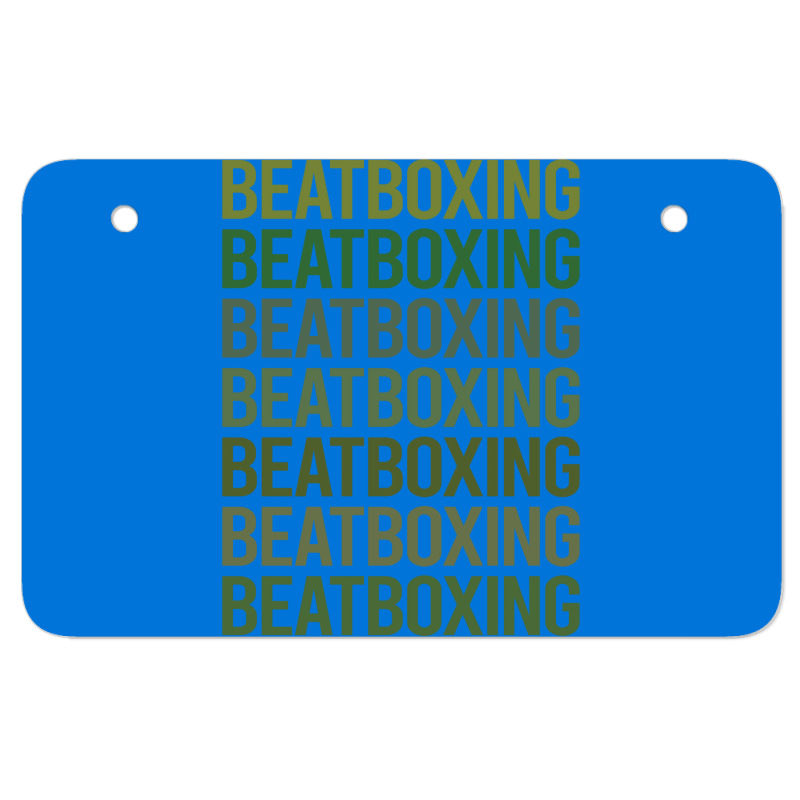 Green Text Beat Box Beatboxing Beatbox Trending Atv License Plate | Artistshot