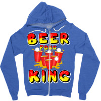 Beer Pong King Party Table Frat Gift Idea Love Zipper Hoodie | Artistshot