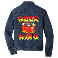 Beer Pong King Party Table Frat Gift Idea Love Men Denim Jacket | Artistshot