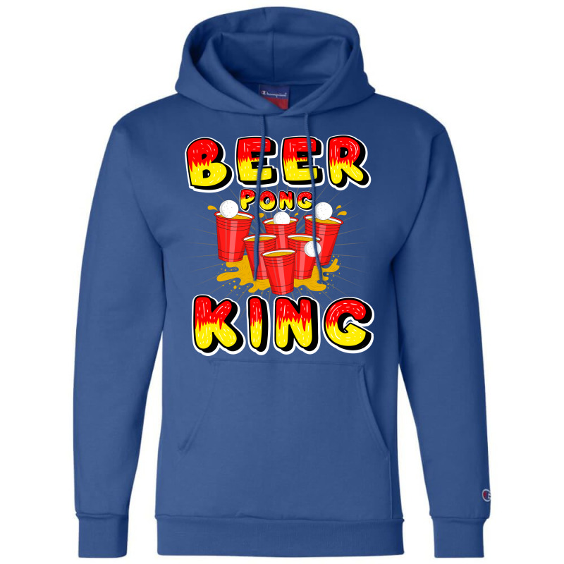 Beer Pong King Party Table Frat Gift Idea Love Champion Hoodie by cottomhuddyj | Artistshot