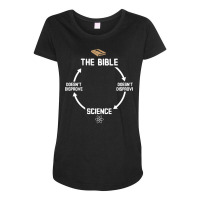 Bible And Science Dont Disprove Each Other Green Maternity Scoop Neck T-shirt | Artistshot