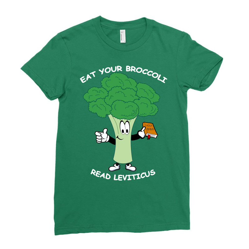 Eat Your Broccoli Read Leviticus Dark Ladies Fitted T-Shirt by labineskatesr | Artistshot