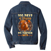 Cute 100 Days Of Driving My Teacher Nuts Teacher K Men Denim Jacket | Artistshot