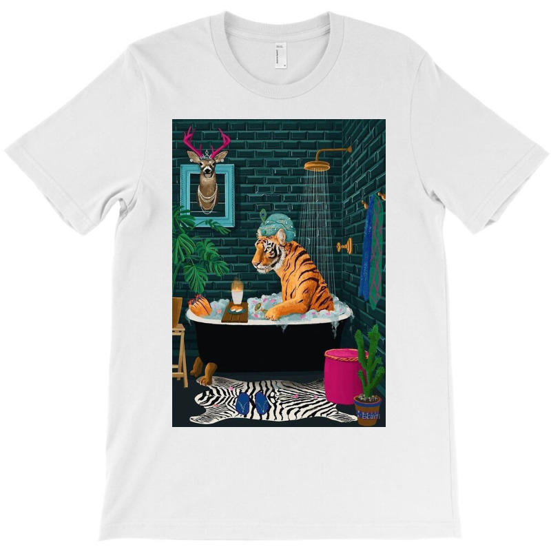 Tiger In A Bathtub T-shirt | Artistshot