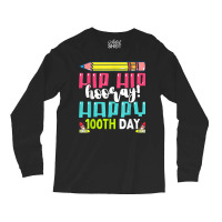 Happy 100th Day Of School Teachers Kids 100 Days T Long Sleeve Shirts | Artistshot