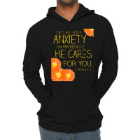 Cast All Your Anxiety Girl Lightweight Hoodie | Artistshot