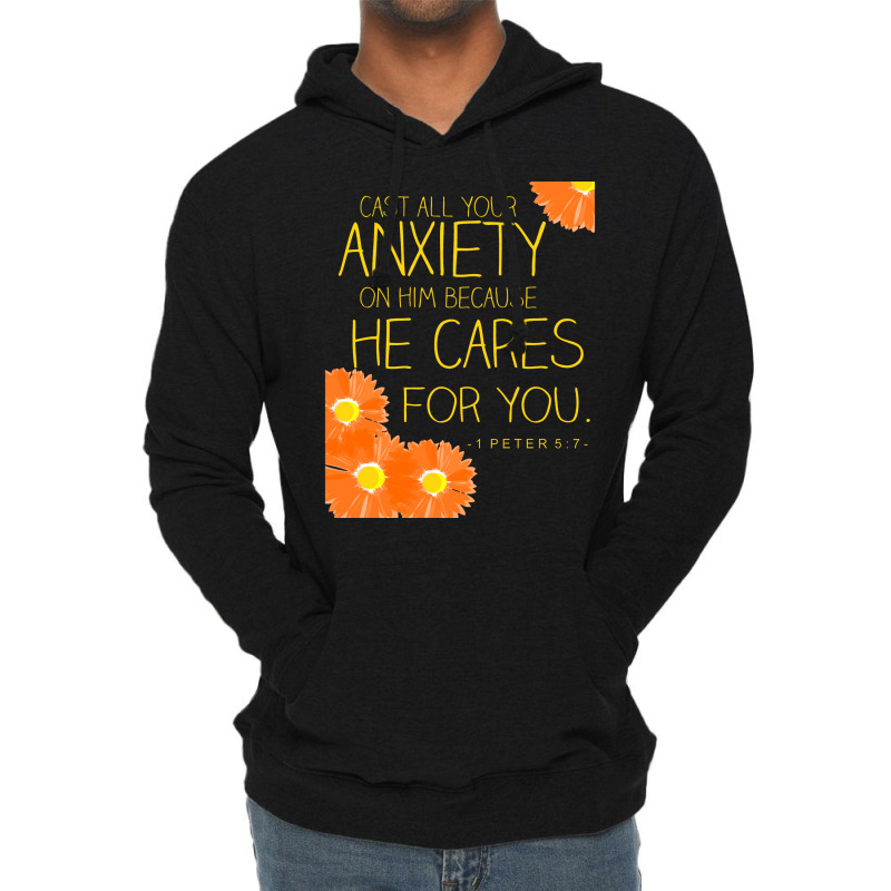 Cast All Your Anxiety Girl Lightweight Hoodie by klinckbedoreh | Artistshot