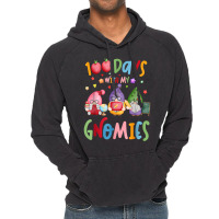 Funny 100 Days With My Gnomies 100th Day Of School Vintage Hoodie | Artistshot