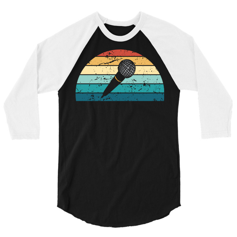 Retro Beatboxing Sunset Vintage Beatbox Sunrise Na 3/4 Sleeve Shirt | Artistshot