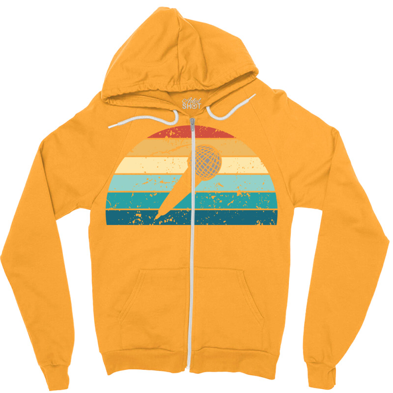 Retro Beatboxing Sunset Vintage Beatbox Sunrise Na Zipper Hoodie | Artistshot