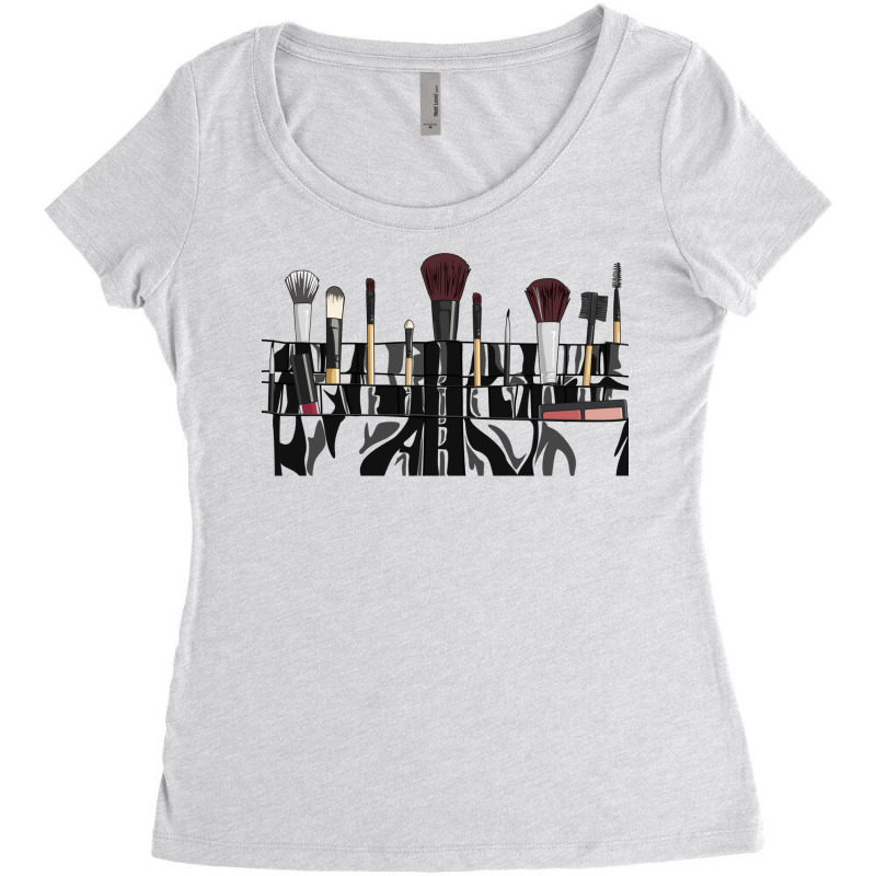 Makeup Artist Design For Your Daughter Green Women's Triblend Scoop T-shirt | Artistshot