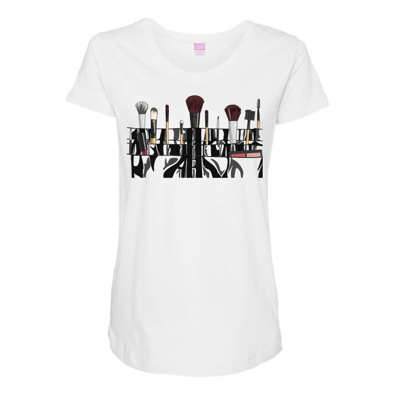 Makeup Artist Design For Your Daughter Green Maternity Scoop Neck T-shirt | Artistshot