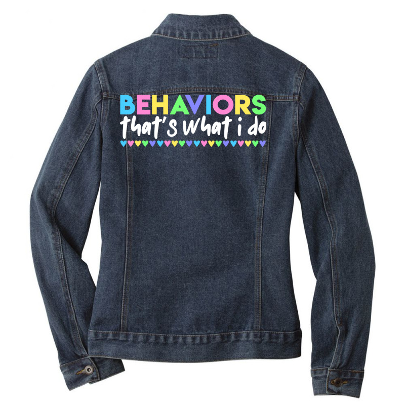 Behavior Analyst Hippie Music Ladies Denim Jacket by tryggeuserz | Artistshot